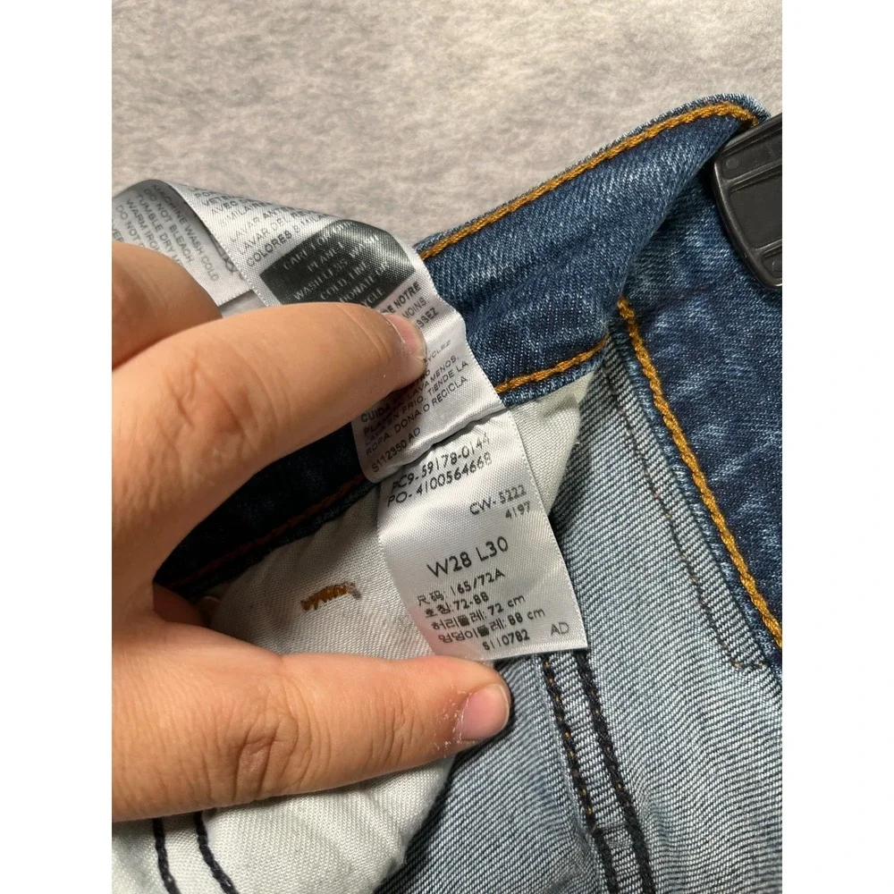 Signature Levi Strauss Jeans Mens 28x30‎ Blue Denim Stretch Slim Straight Leg